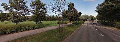 Gatuvy över Kalevalavägen i somras.