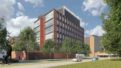 The future office building can be seen behind Maarintie.