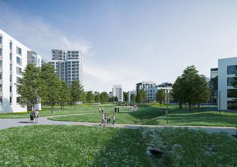 An illustration of Runoratsunpuisto in Vermonniitty.