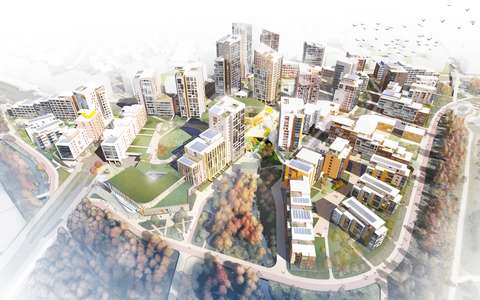 An illustration of Finnoo's centre.