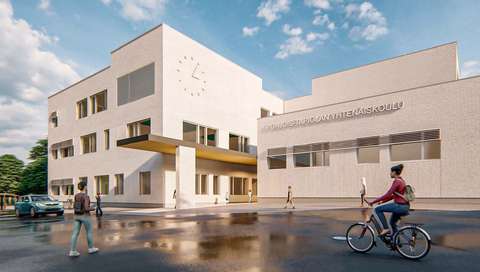 Pohjois-Tapiolan koulun havainnekuva