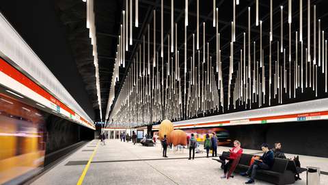 An ilustration of Kivenlahti metrostation.