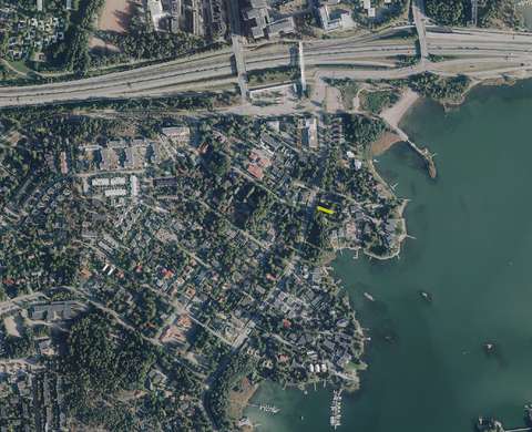 Ilmakuvaote Westendintien haaran sijainnista.