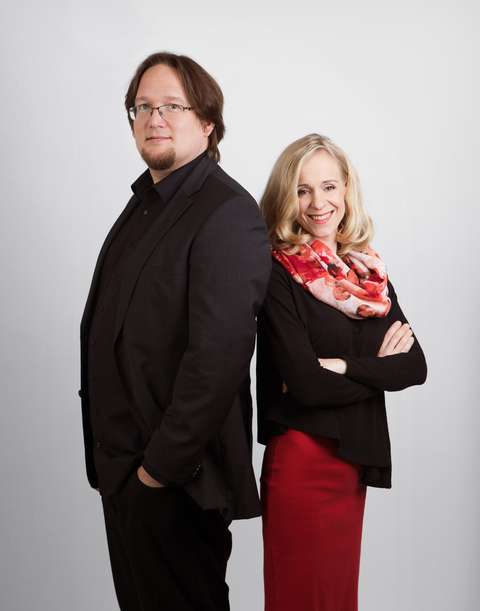 Yrittäjät Maria ja Jarkko Jokelainen.