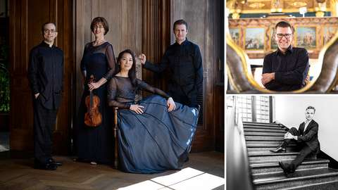 Kuvakollaasi, jossa muusikoita.