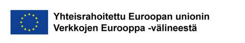 EU-logo Yhteisrahoitettu Euroopan unionin Verkkojen Eurooppa -välineestä.