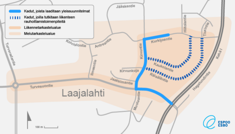 Suunnittelukohteet Laajalahdessa.