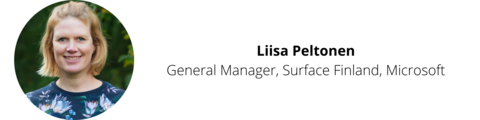Liisa Peltonen, General Manager, Surface Finland, Microsoft.