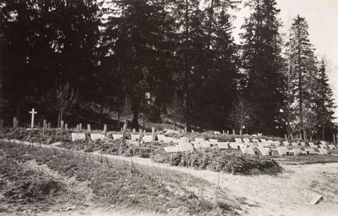 Hautausmaa kivineen.