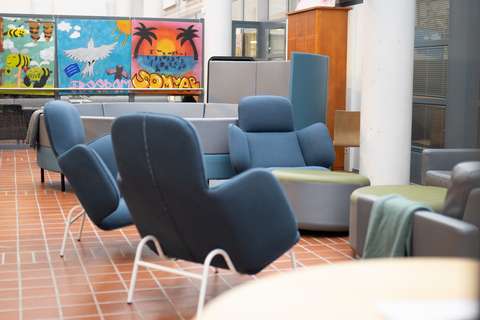 Studerandelounge i Mattlidens gymnasium