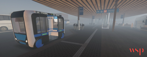 WSP Finlandin toteuttama virtuaalimalli robottibussista.