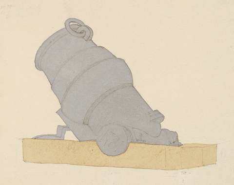 Piirros mörssäritykistä.