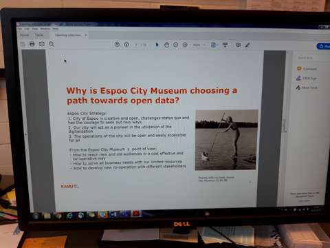 Kuva tietokoneen näytöstä.