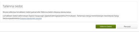Tallenna tiedot