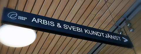 Esbo Arbis kundtjänst.