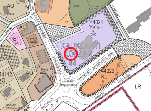 Jesusberget sijaitsee Kauklahden kappelin ja Kauppamäen välissä.