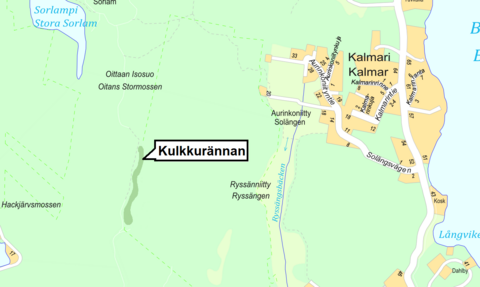 Kulkkurännan sijaitsee Oittaan ja Nuuksion välisessä metsässä, noin kilometri Soralammen kaakkoispuolella.