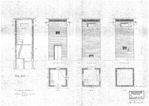 Tiilirakenteinen muuntajarakennus.