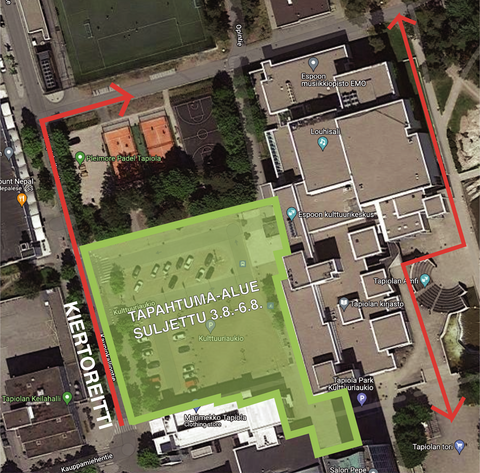 Kulttuuriaukion kartta.