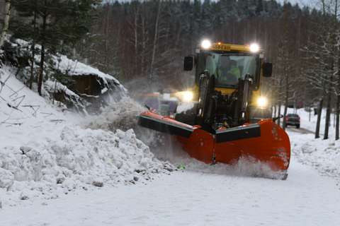 Snow and snowplough.