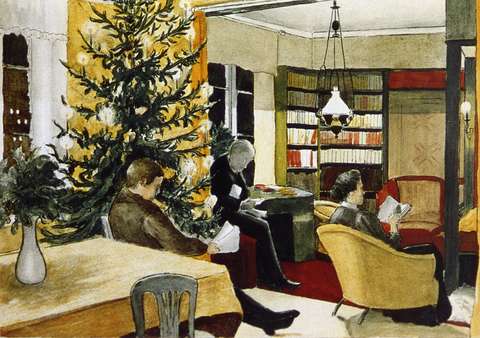 Agnes Kihlmanin kvarellimaalaus vuodelta 1912.