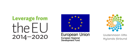 Logos Leverage from the EU 2014-2020, European Union European Regional Development Fund, Uudenmaan liitto.