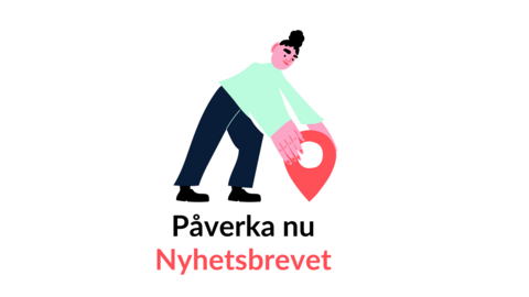 Påverka nu nyhetsbrevets logo.