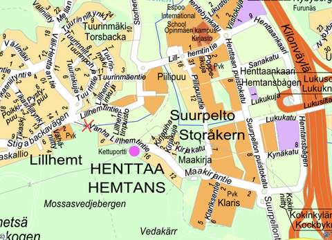Map image of Suurpelto.