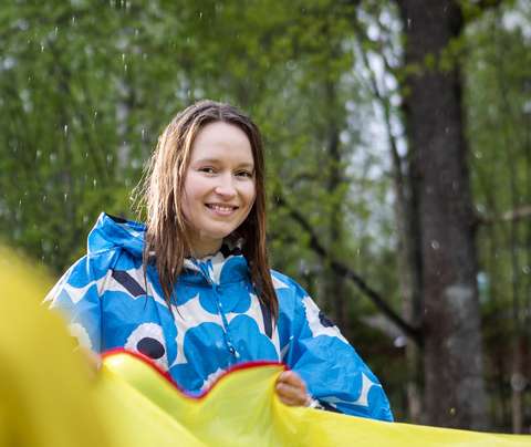 Netta Husu is looking at the camera smiling. 