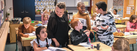 Koululaisia Espoossa.