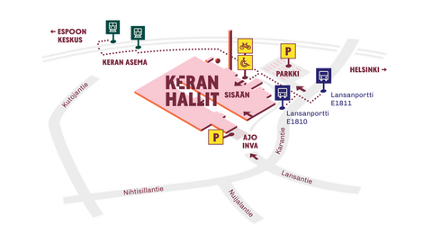 Kera hallien karttakuva