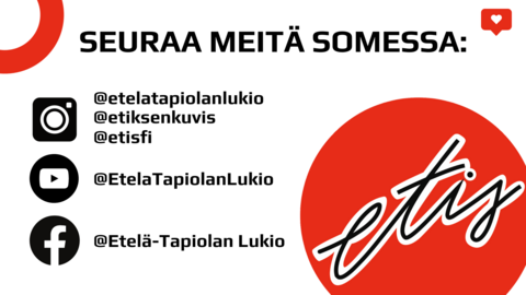 Etelä-Tapiolan somekanavien osoitteet