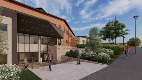 Kalajärven koulun pääsisäänkäynti