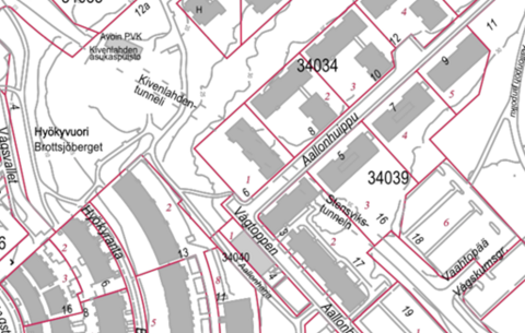 Kivenlahden liikennetunnelin sijainti