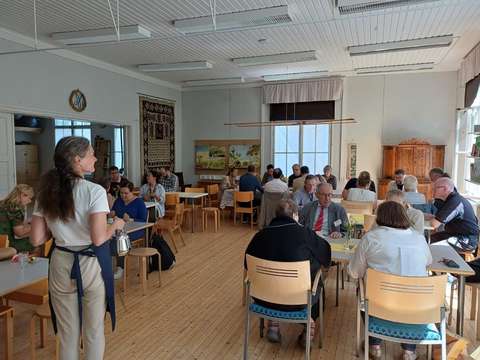 Coffee break in Rödskog School.