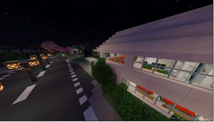 Kuva Nöykkiön koulun Paam.mcworld -maailmasta Minecraftissa.