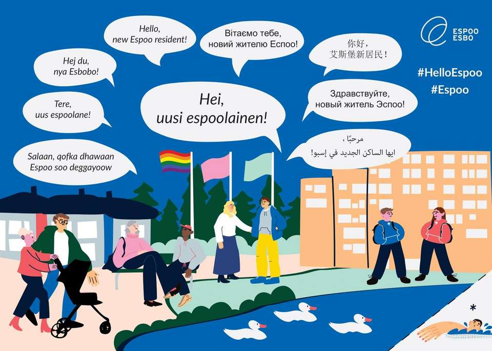 Postcard greetings to new Espoo residents | City of Espoo