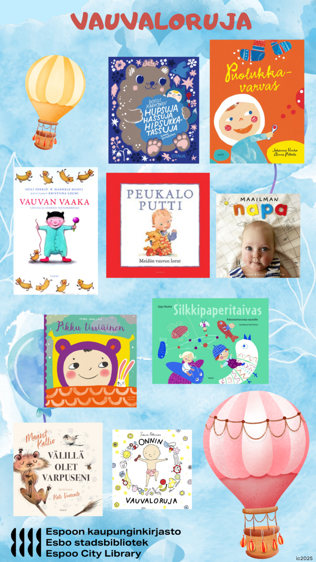 Kuvassa vauvalorukirjoja.