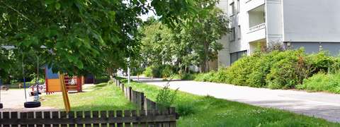 The daycare centre's building from the outside.