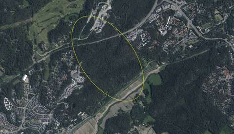 Suunnittelualue on pääasiassa metsää.