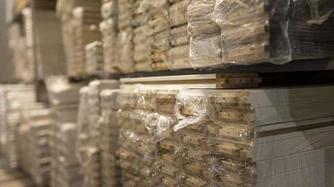 Boards packaged in plastic.