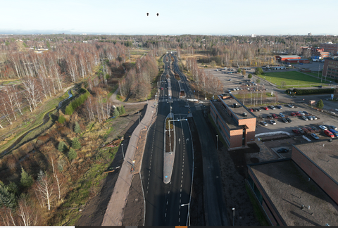Aerial view of Mankkaanlaaksontie.