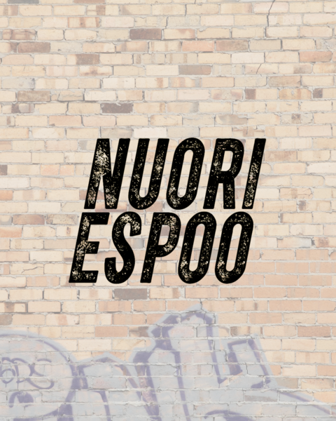 Nuori Espoon logo tiiliseinässä