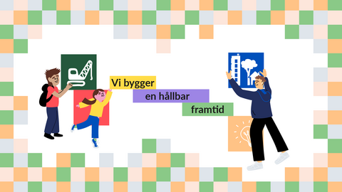 Vi bygger en hållbar framtid -logotyp