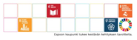 Espoon kaupunki tukee kestävän kehityksen tavoitteita.