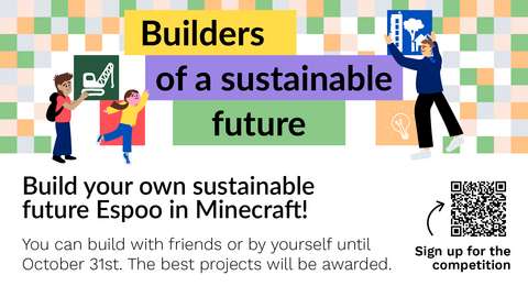 QR code to sign up for the competition Builders of a sustainable future