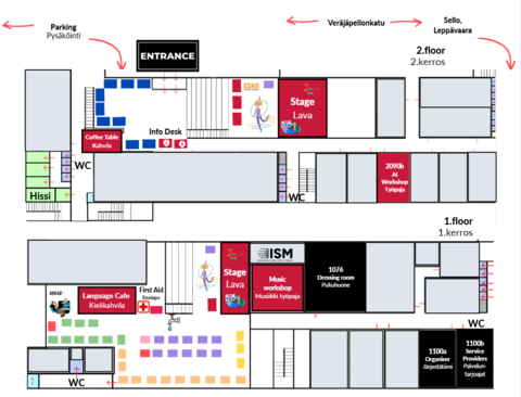Hello Espoo -tapahtuman kartta