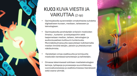 KU03-opintojakson kuvallinen esittely.