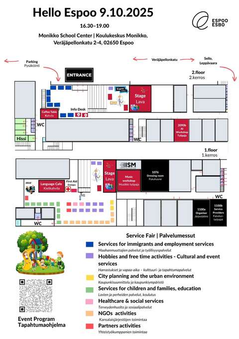 Hello Espoo - event map