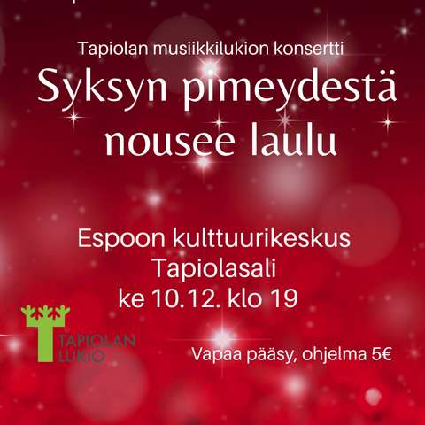 Konsertin mainosjuliste.